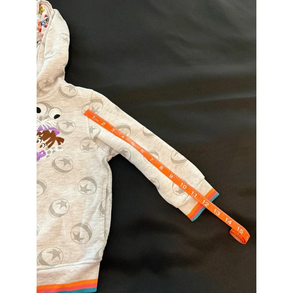 Disney 100 Boys Grey Lightning McQueen Boo Dory Zip Up Hoodie Size 5